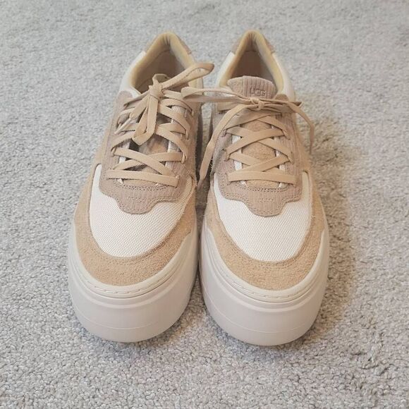 UGG WOMEN’S MARIN MEGA PLATFORM LACE-UP SUEDE SHOES SIZE 12 - Picture 2 of 7